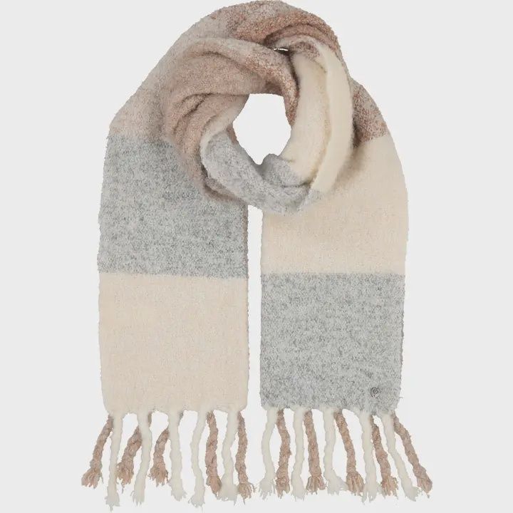 Boucle Colorblock Scarf - Sand