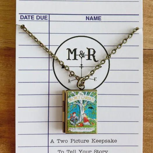 Book Locket The Secret Garden