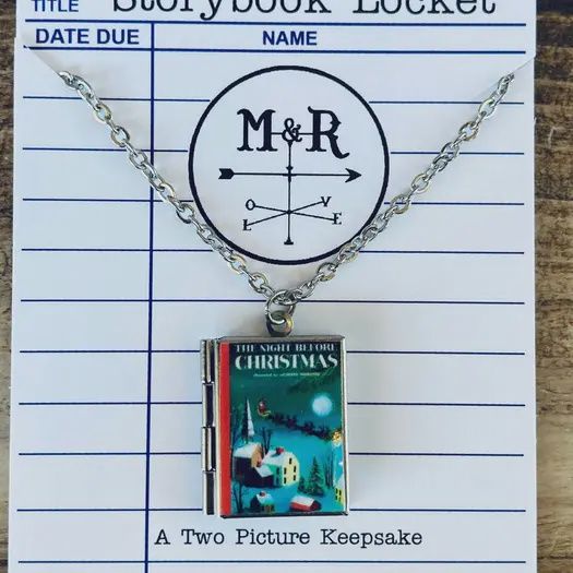 Book Locket Night Before Christmas