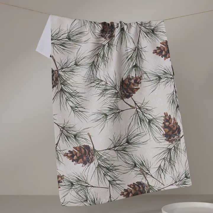 Evergreen Frost Tea Towel