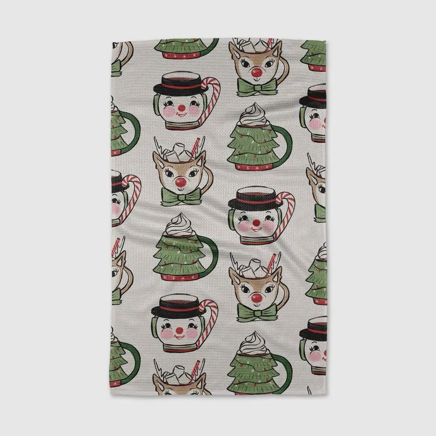 Vintage Mugs Tea Towel