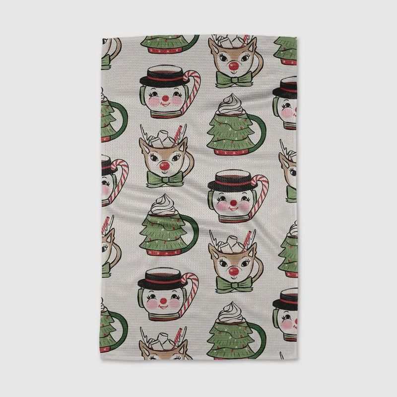 Vintage Mugs Tea Towel