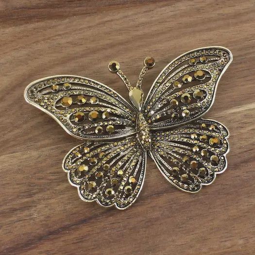 Butterfly Brass Brooch