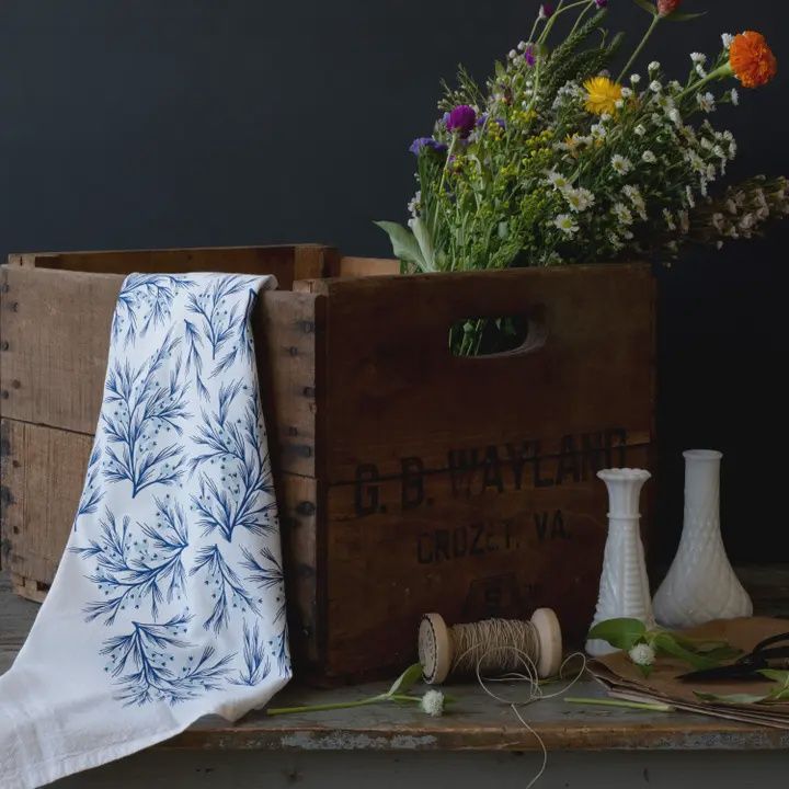 Winter Branch Tea Towel