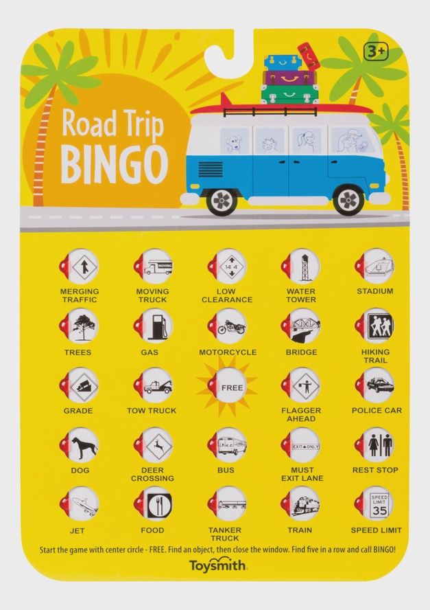 On The Way Games Road Trip Bingo