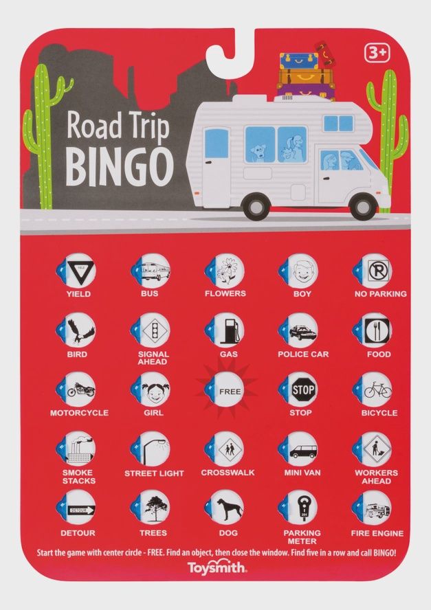 On The Way Games Road Trip Bingo