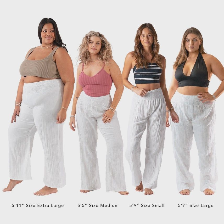 White Wide Leg Cotton Pants