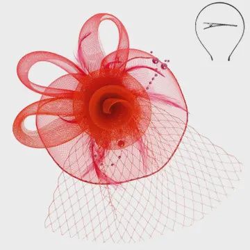 Floral Feathered Round Fascinator