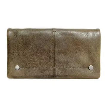 Terry Handcrafted Leather Wallet, Color: Moss