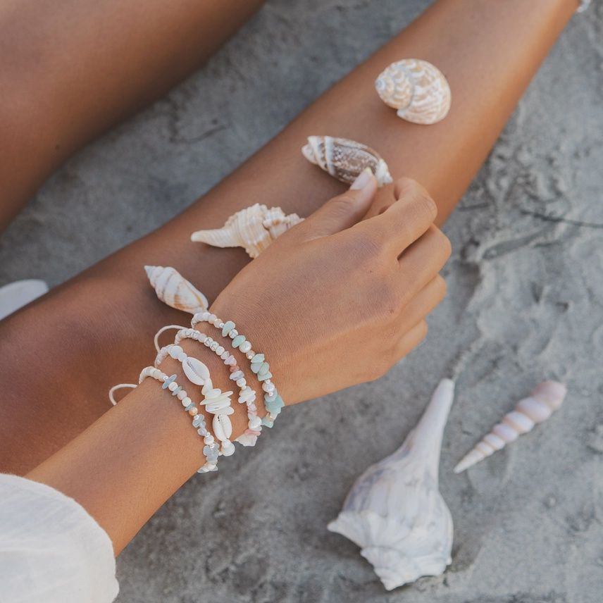 Blue Lagoon Sea Stone Bracelet