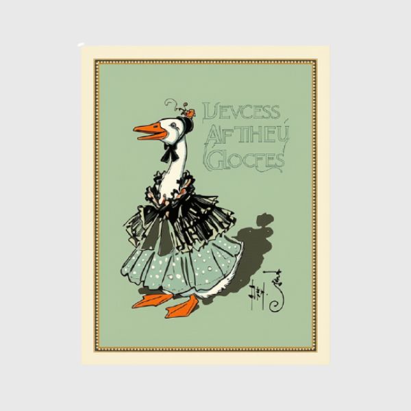 Mother Goose Framed Antique Art - 7x9