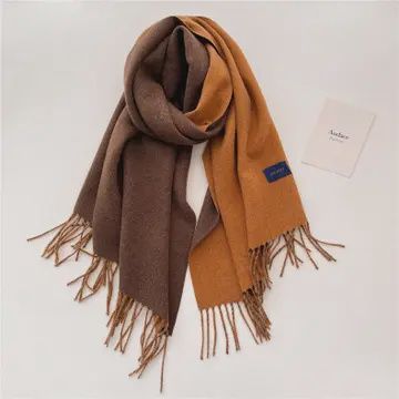 Solid Color Scarf Double-Sided