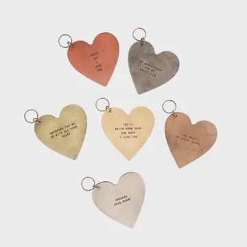 Leather Heart Keychain