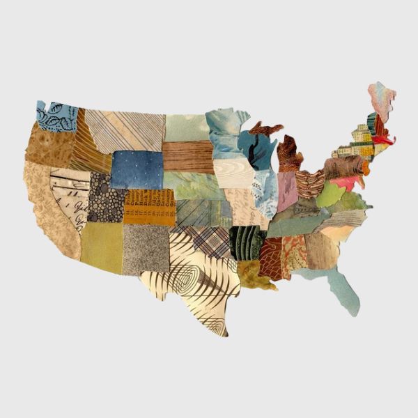 Canvas Wall USA Map
