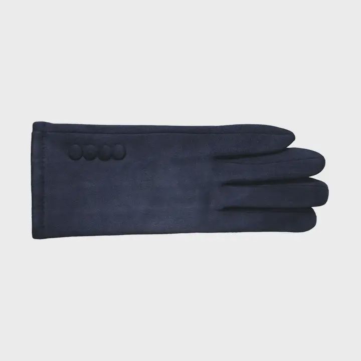 Faux Suede Gloves w/buttons