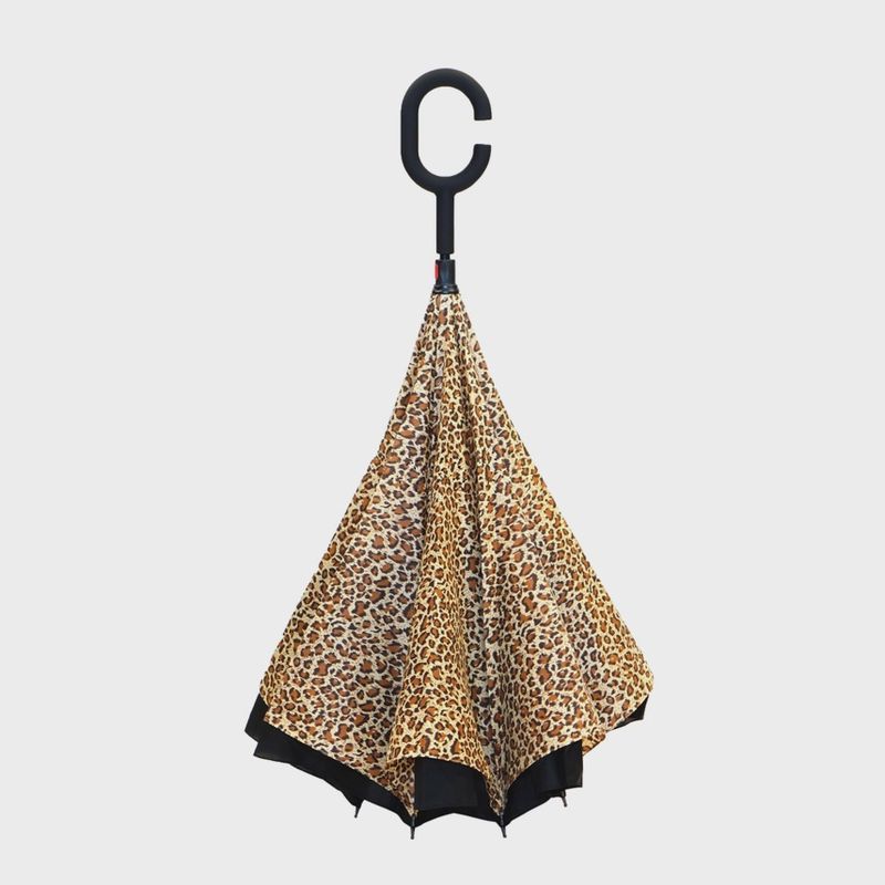 Topsy Turvy Leopard Umbrella