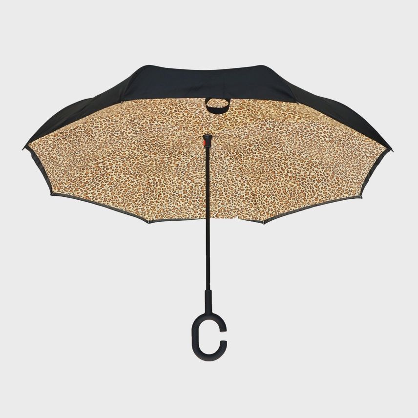Topsy Turvy Leopard Umbrella