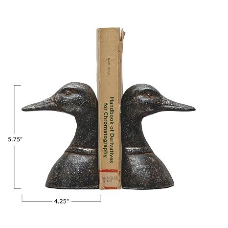 Duck Head Bookends Cast Iron
