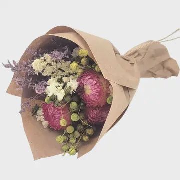 Mini Strawflower &amp; Larkspur Bouquet Bundle