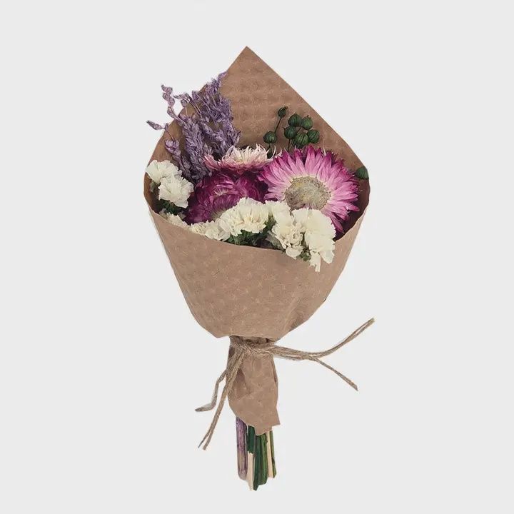 Mini Strawflower &amp; Larkspur Bouquet Bundle
