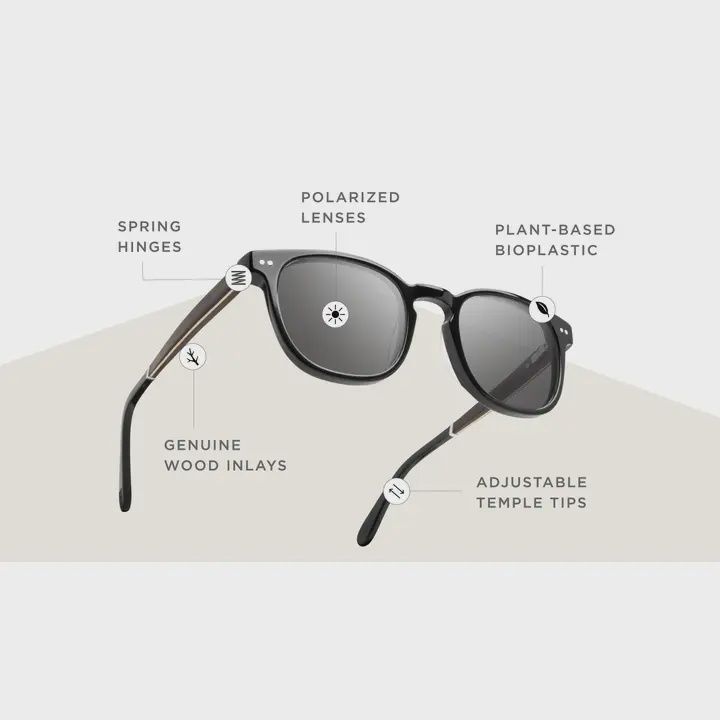 Topo Sunglasses - Black Grey Basic Polarized