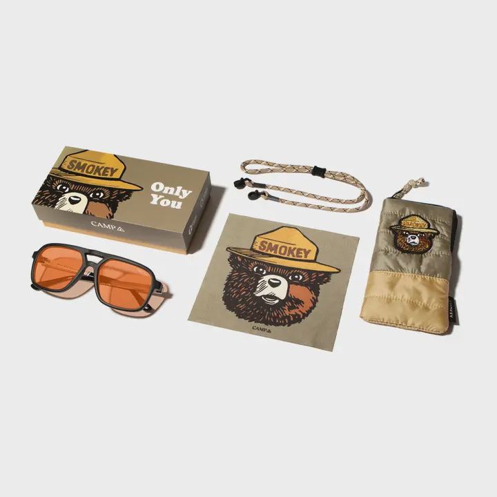 Smokey Bear X Camp Glacier Sunglasses - Matte Black