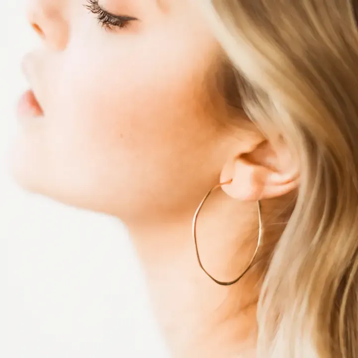 Silver Minimal Hoop Earrings