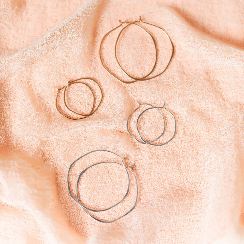 Silver Minimal Hoop Earrings