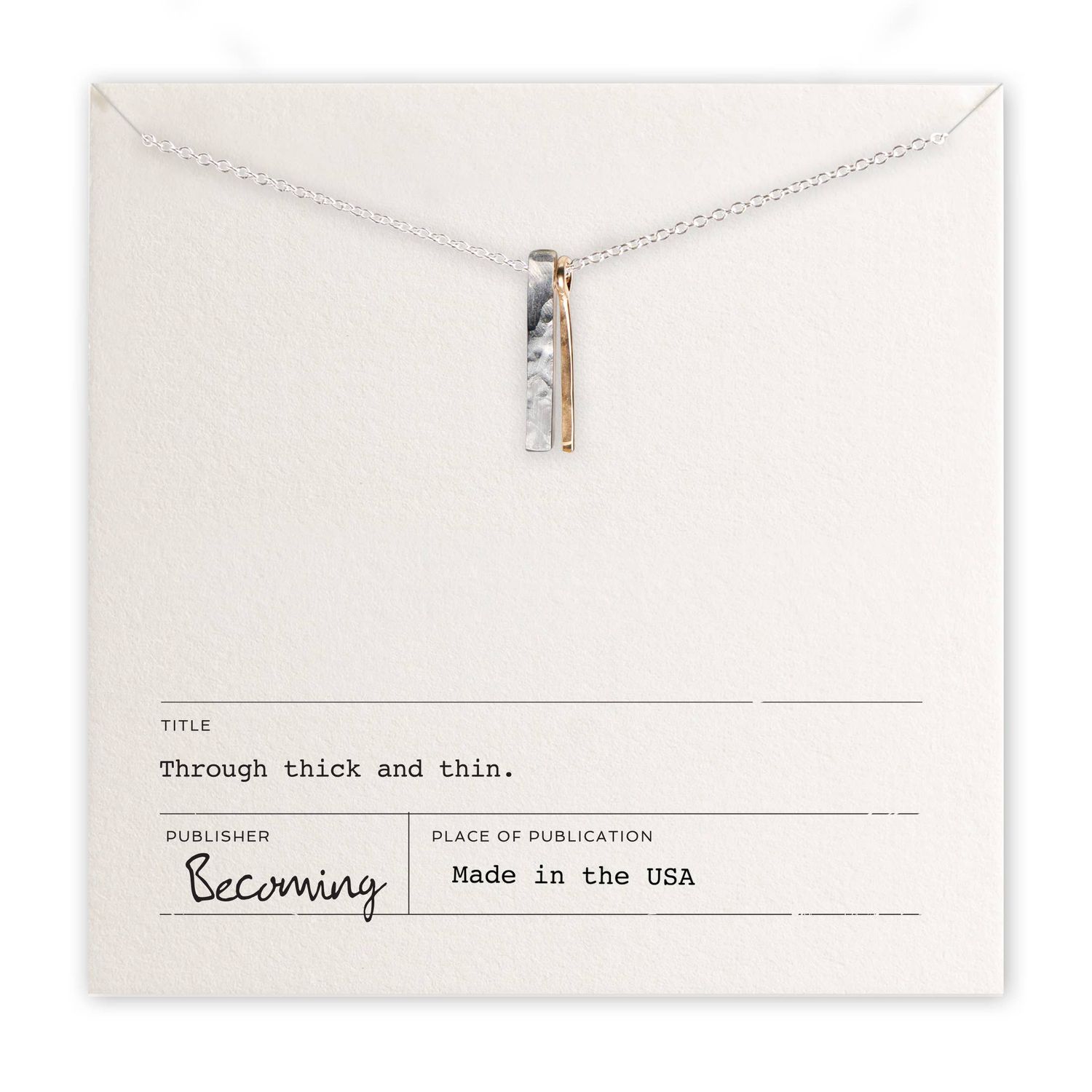 Through Thick &amp; Thin Necklace, Select Metal: Silver + Gold Mixed Charms