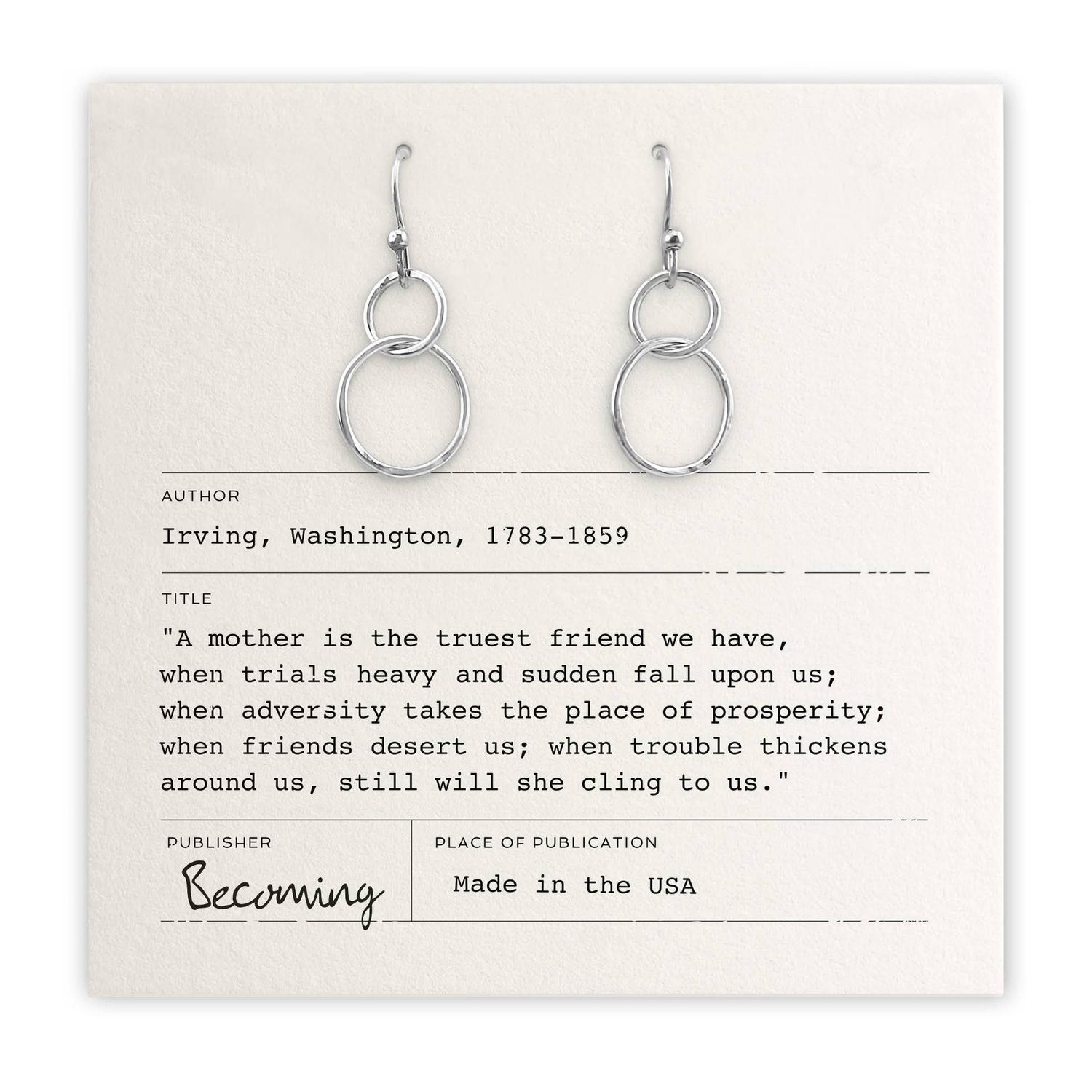 Mother Earrings, Select Metal: Sterling Silver