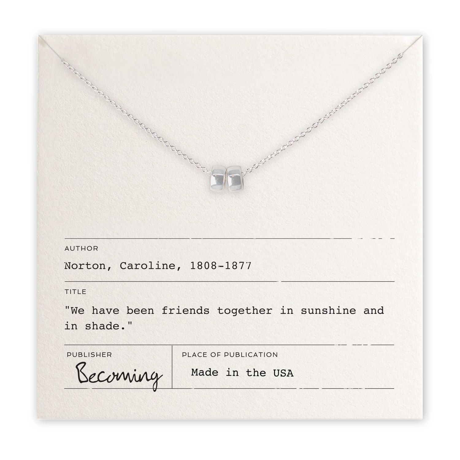 Friends Beads Necklace, Select Metal: Sterling Silver