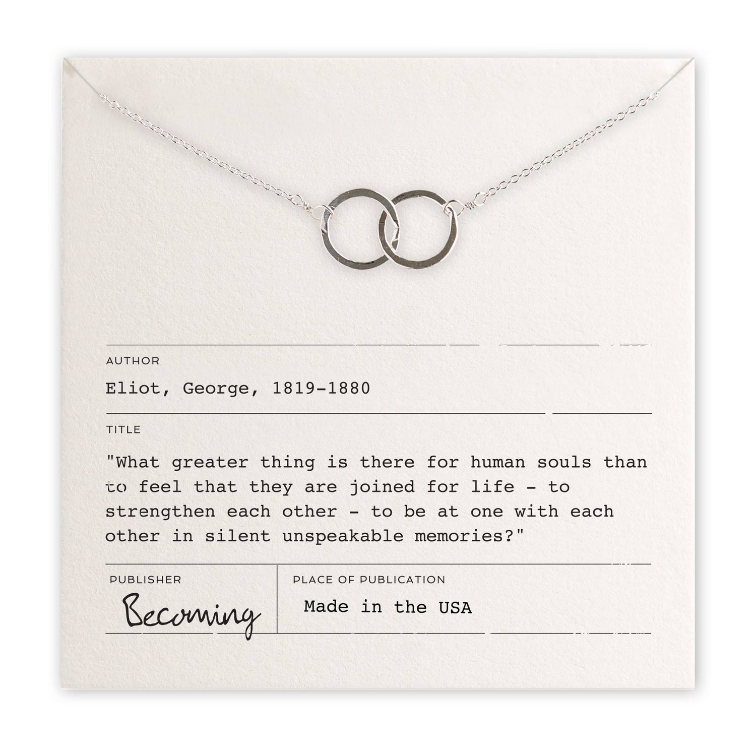 Joined for Life Necklace, Select Metal: Sterling Silver