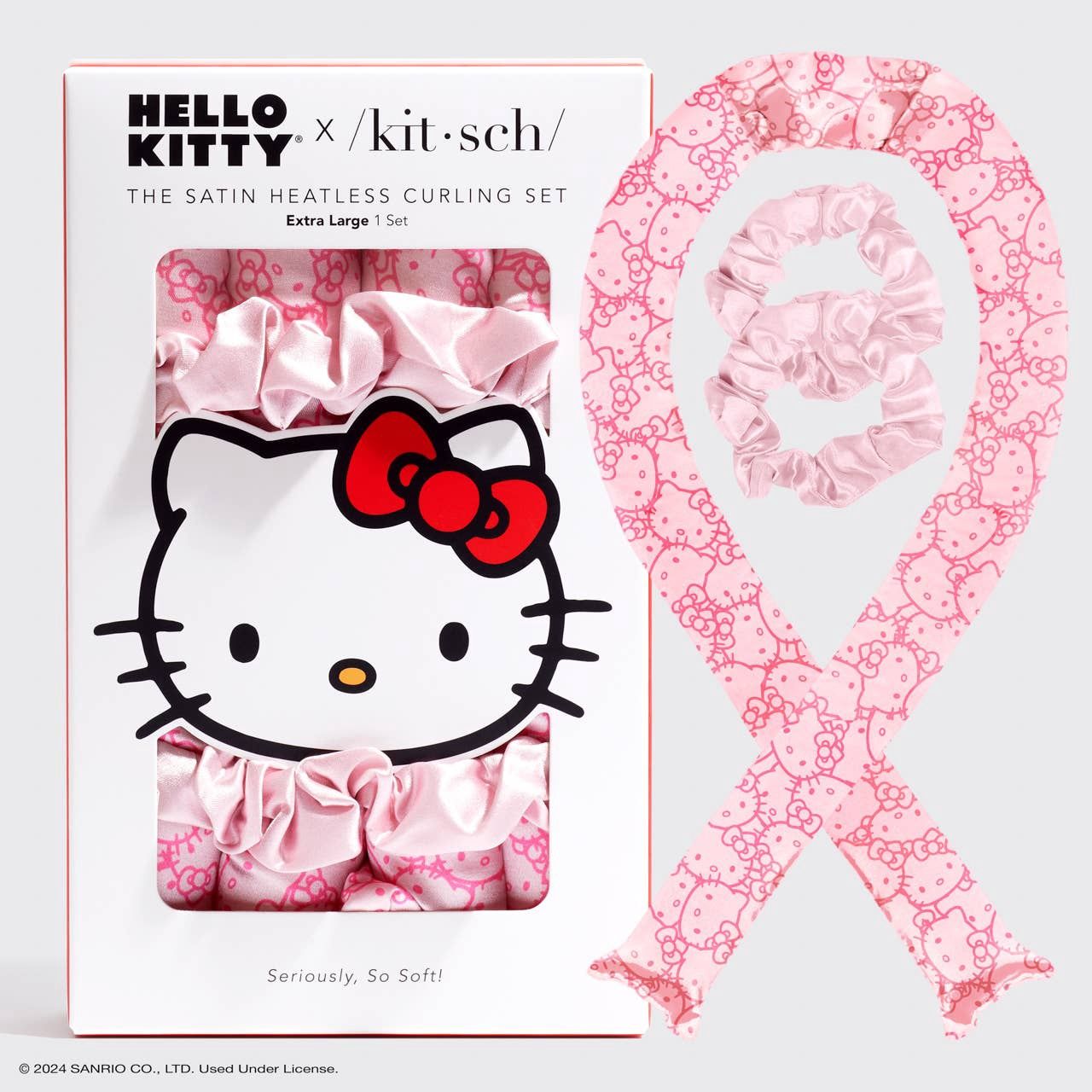 Satin Heatless Curling Set, Style: Hello Kitty XL