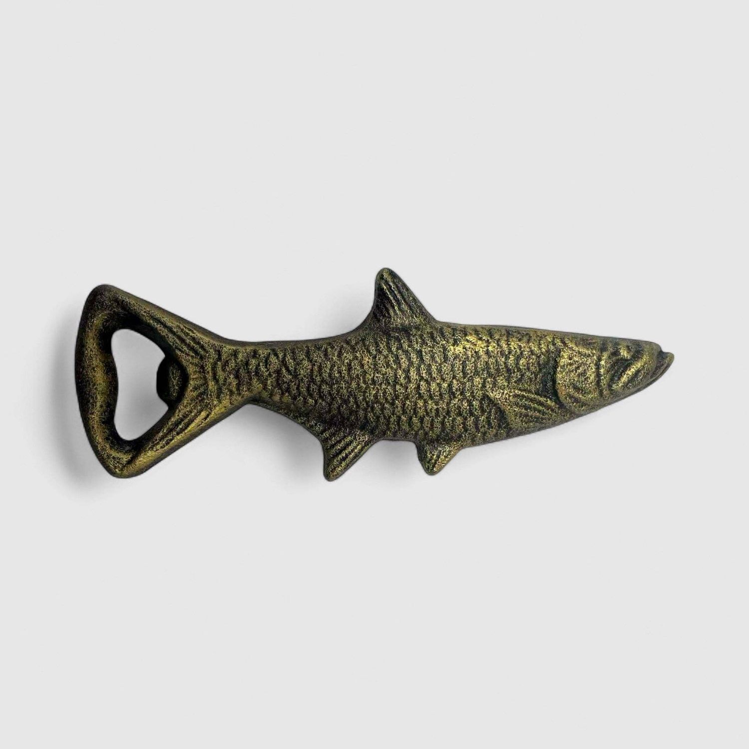 Fish Bottle Opener, Bronze Cast Iron Nautical Wall Mount Bar Tool