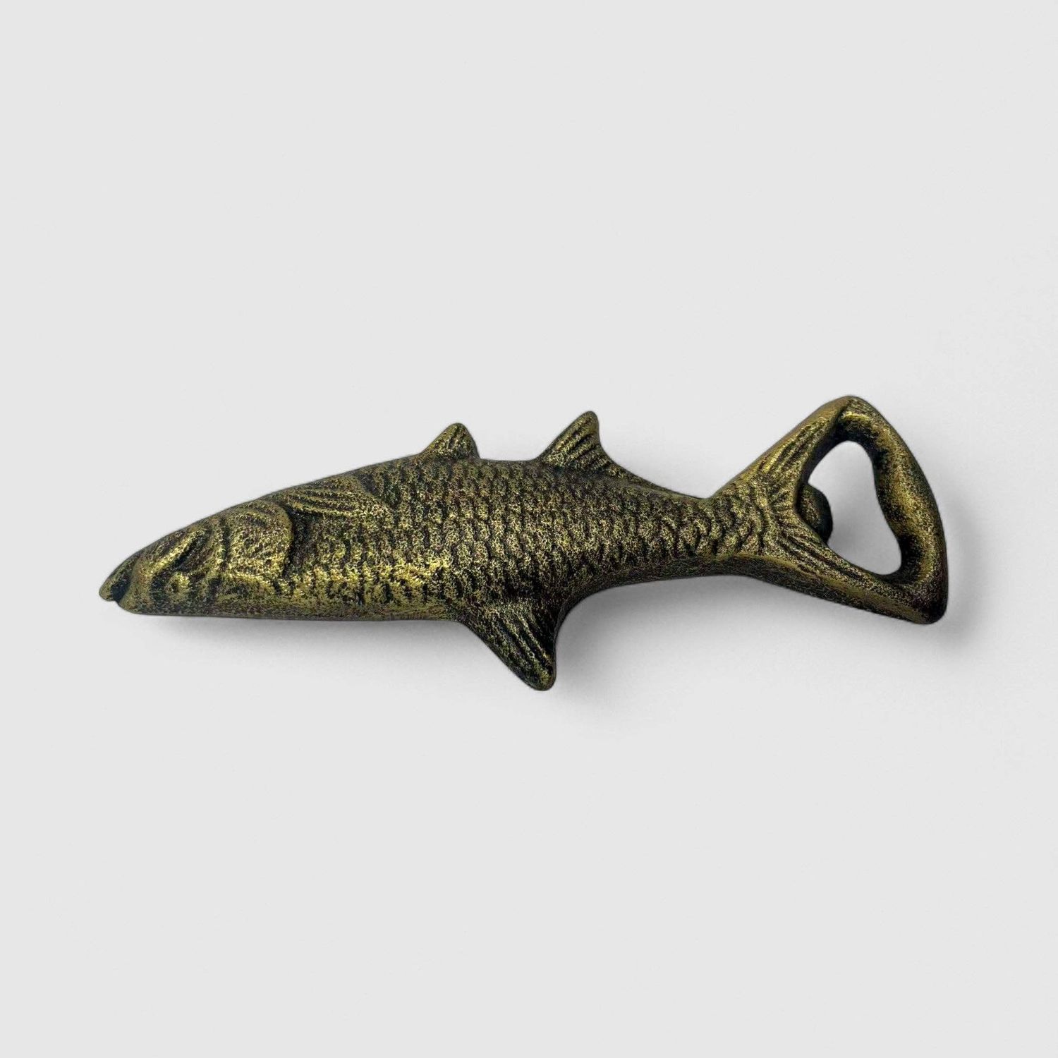 Fish Bottle Opener, Bronze Cast Iron Nautical Wall Mount Bar Tool