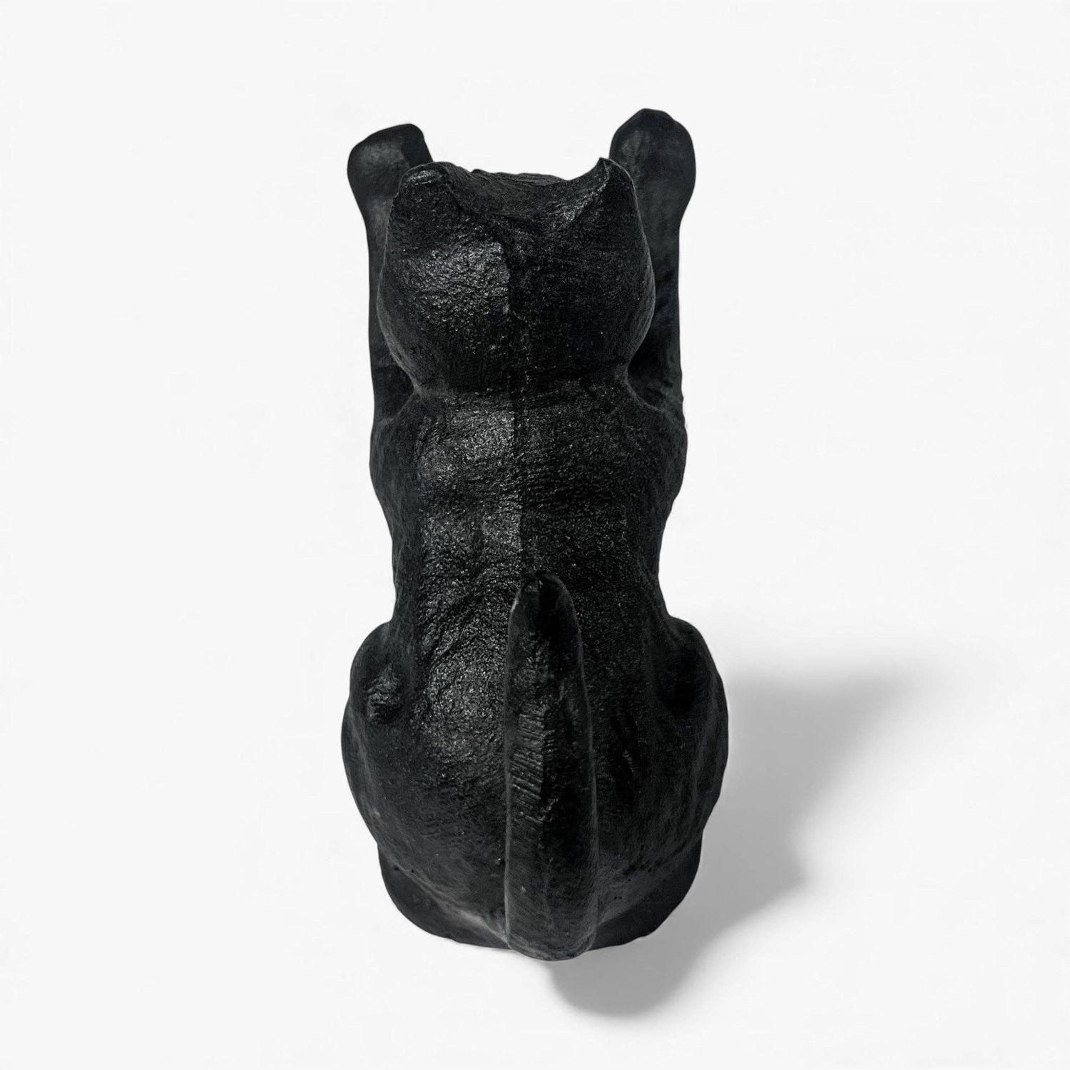 Cat Door Stop and Bookend, Black Cast Iron Shelf or Desk Decor