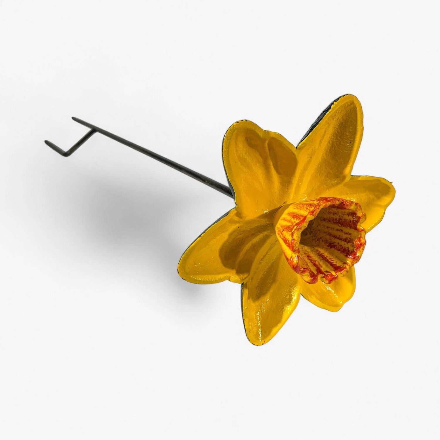 Daffodil Bird Feeder and Bath, Cast Iron Garden Stake Outdoor Decor