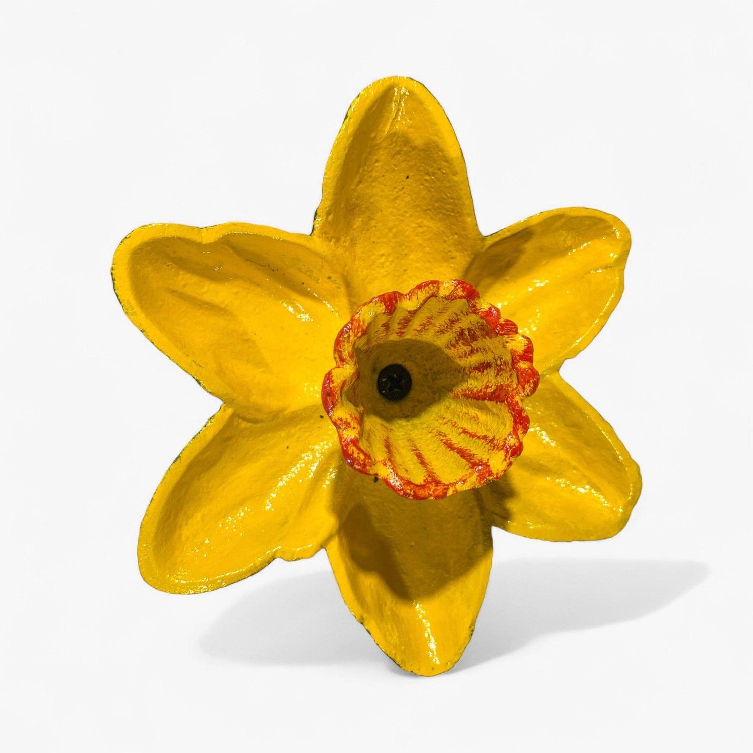 Daffodil Bird Feeder and Bath, Cast Iron Garden Stake Outdoor Decor