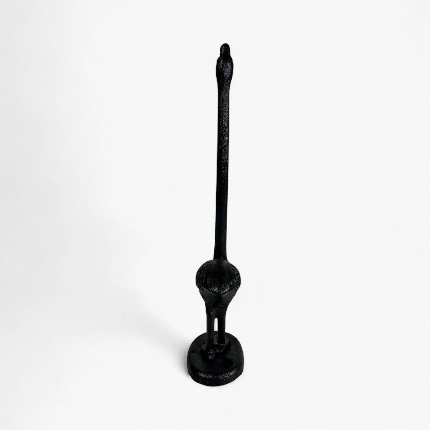 Flamingo Toilet Paper Holder, Black Cast Iron Bathroom Decor