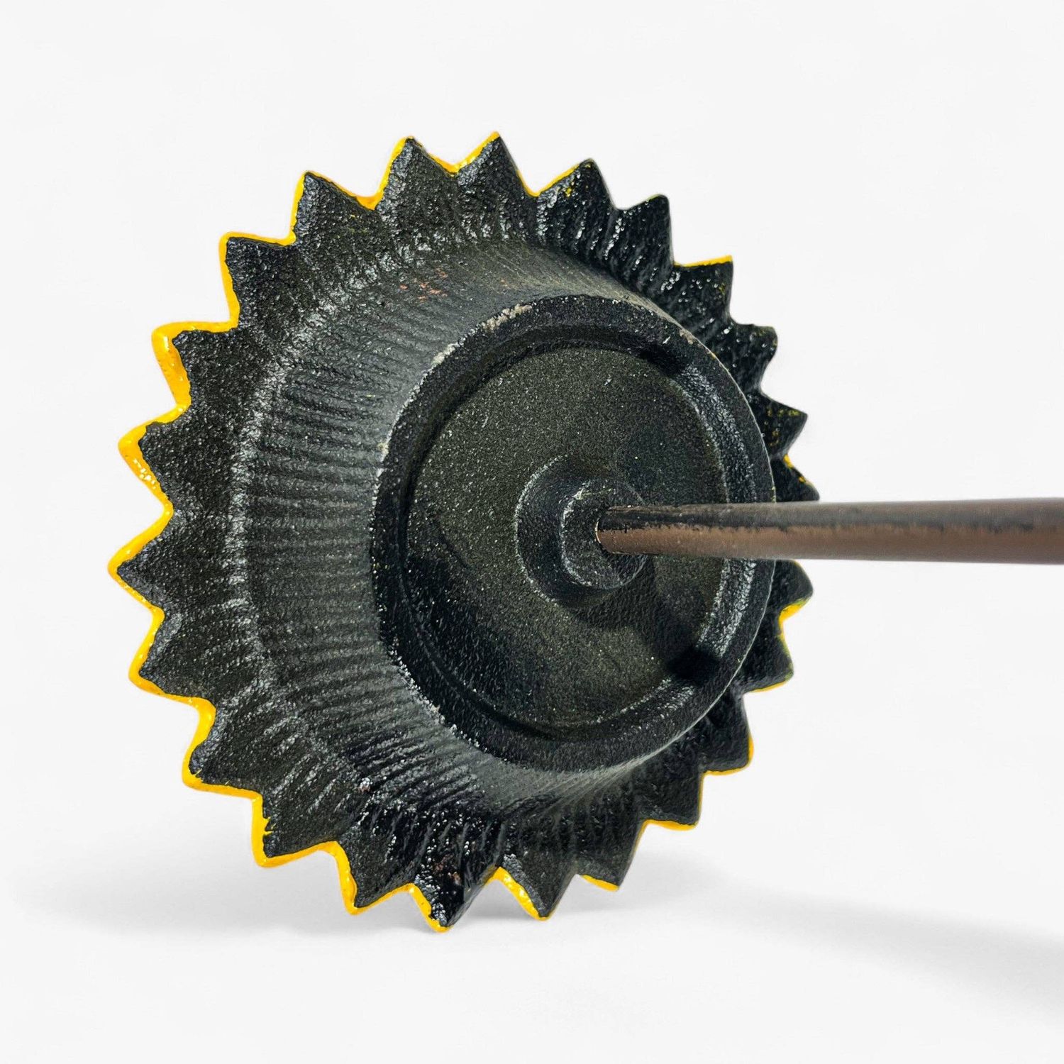 Sunflower Bird Feeder and Bath, Yellow Cast Iron Garden Stake