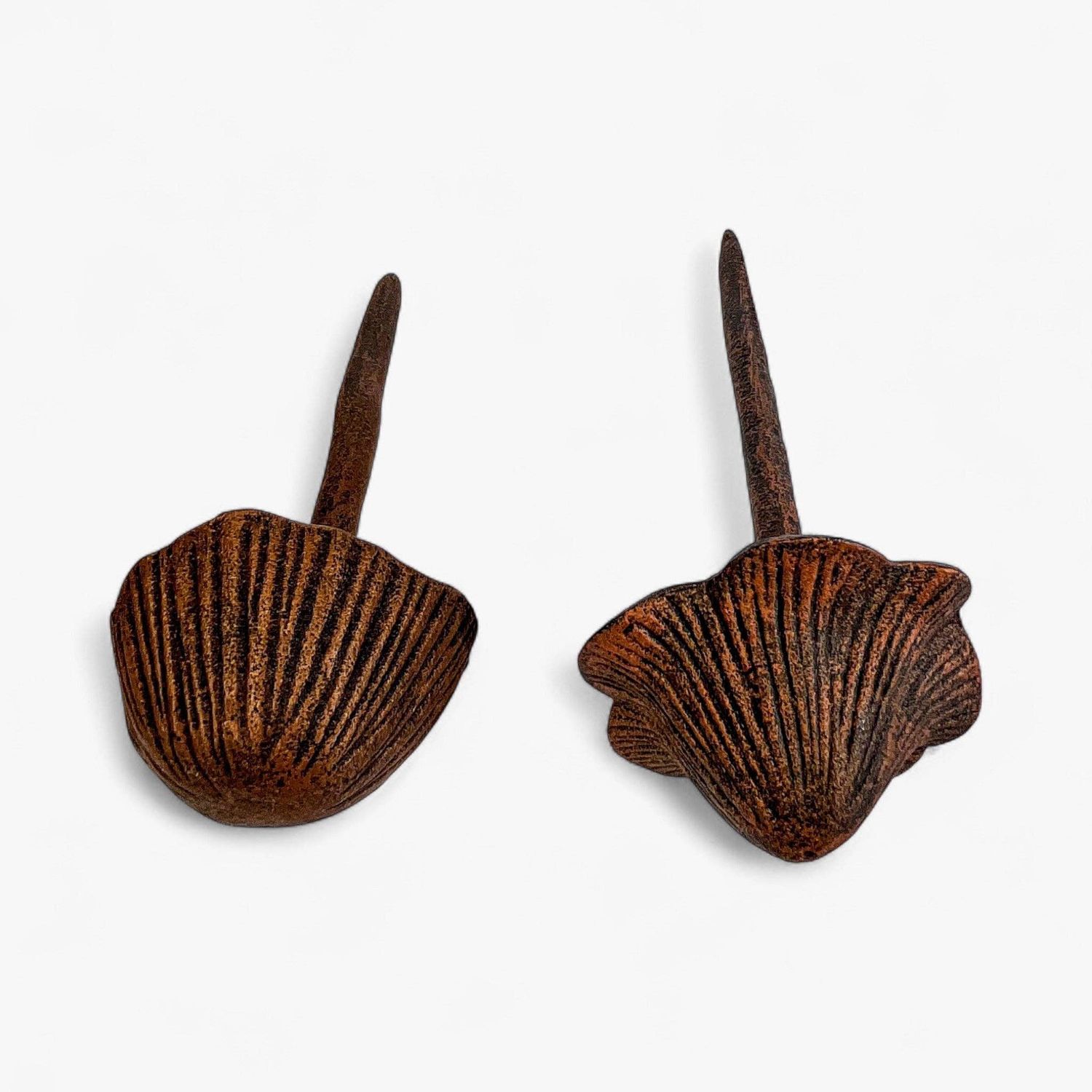 Mushroom Garden Stakes, Cast Iron  Aged Copper Finish