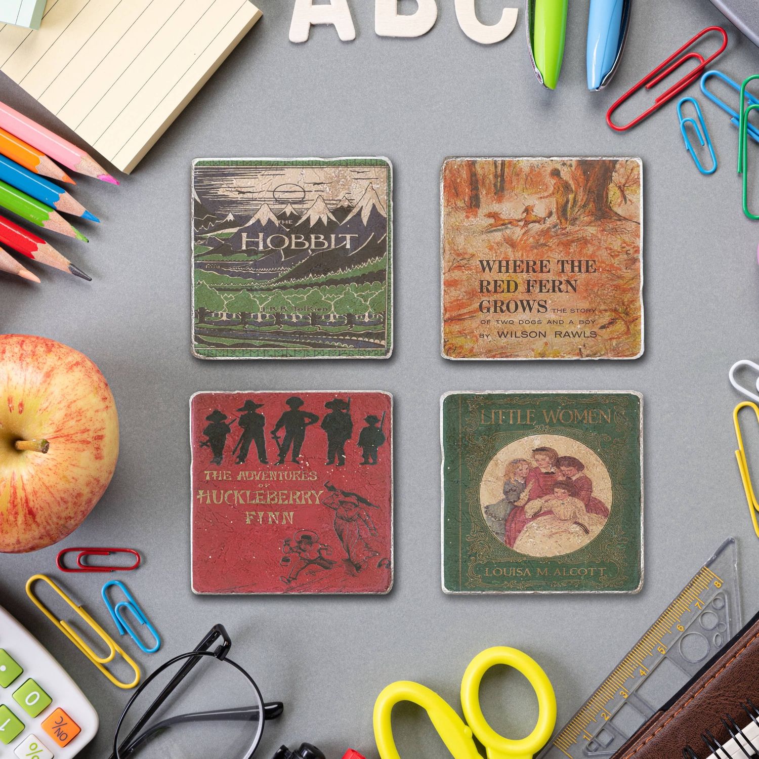 Classic Book Coasters