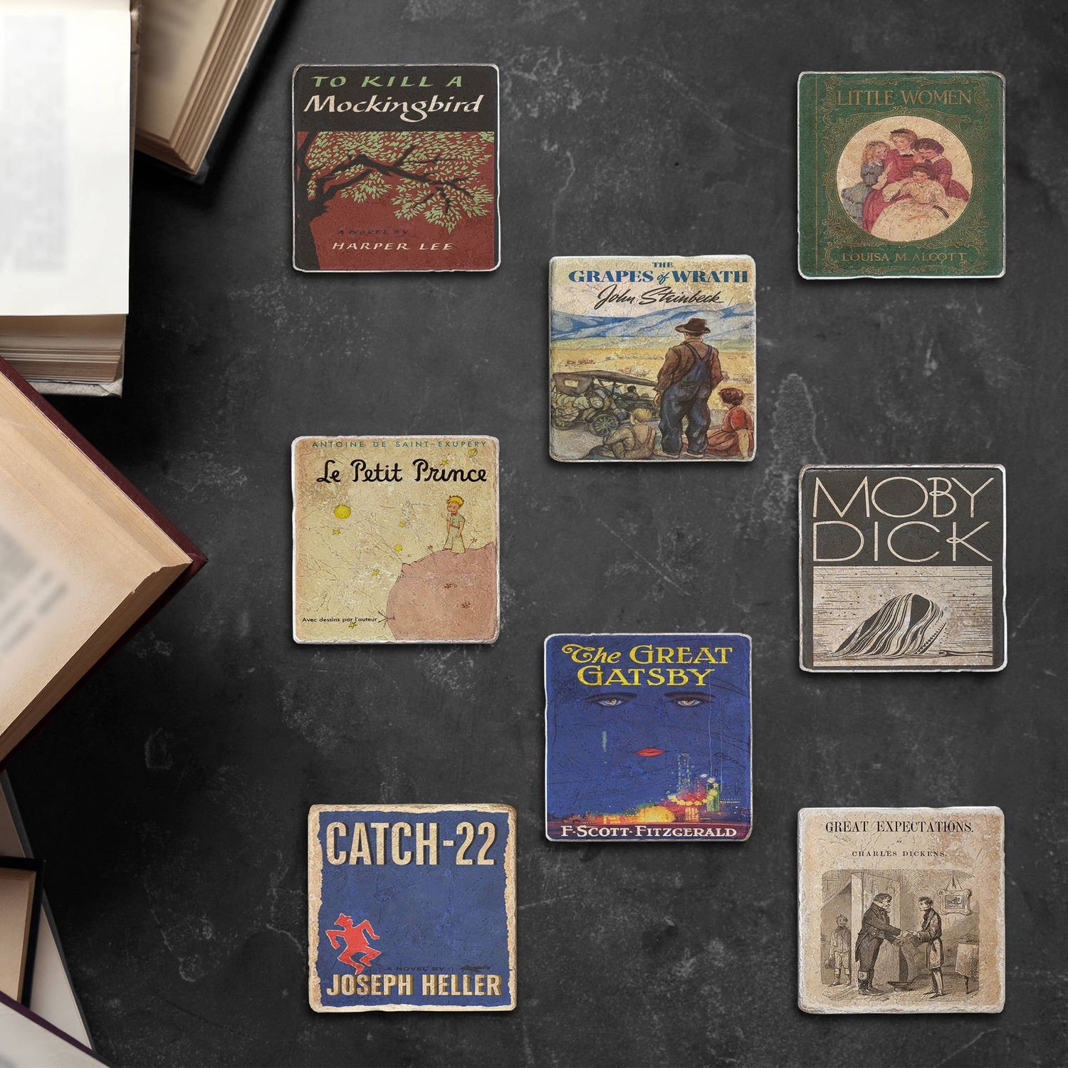 Classic Book Coasters