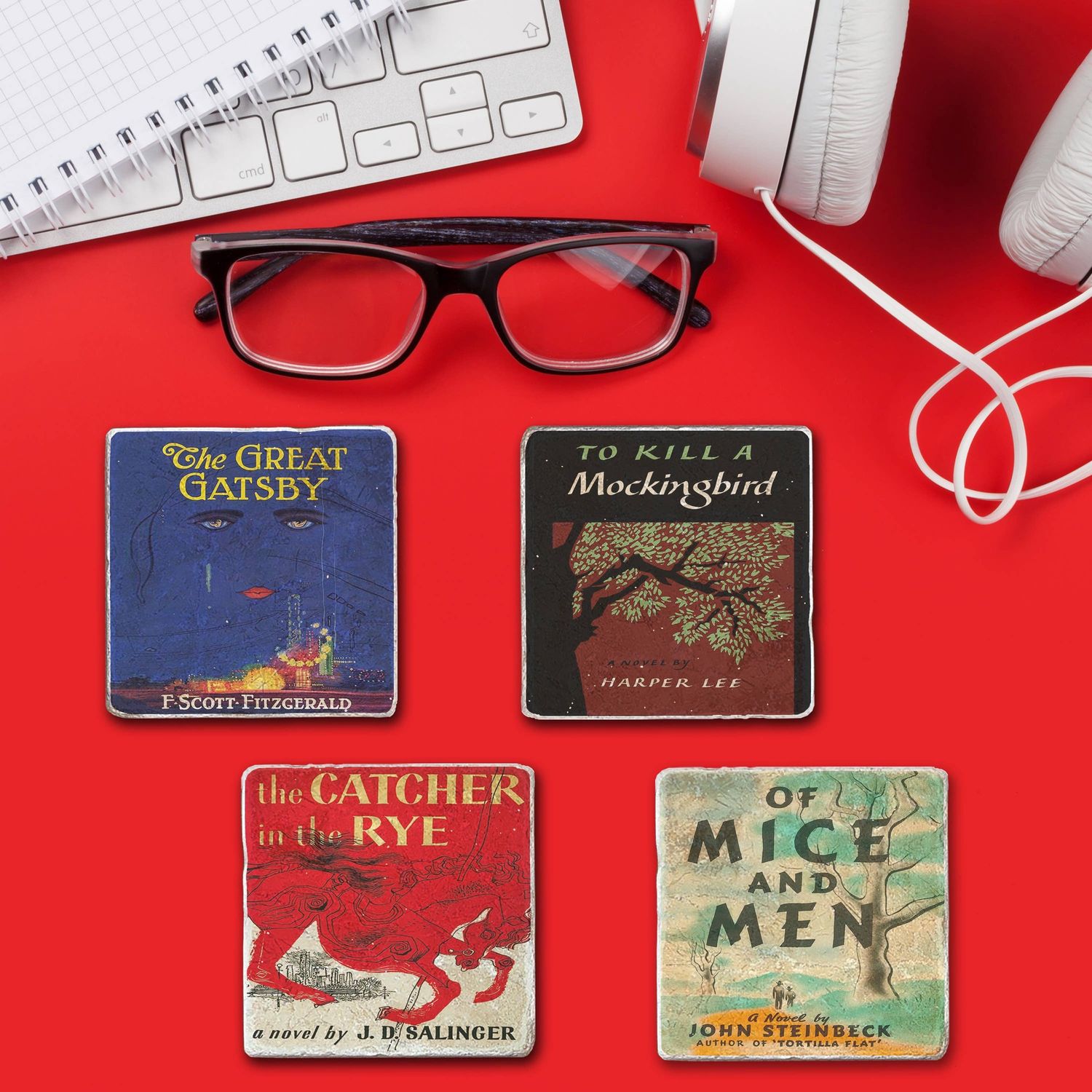 Classic Book Coasters