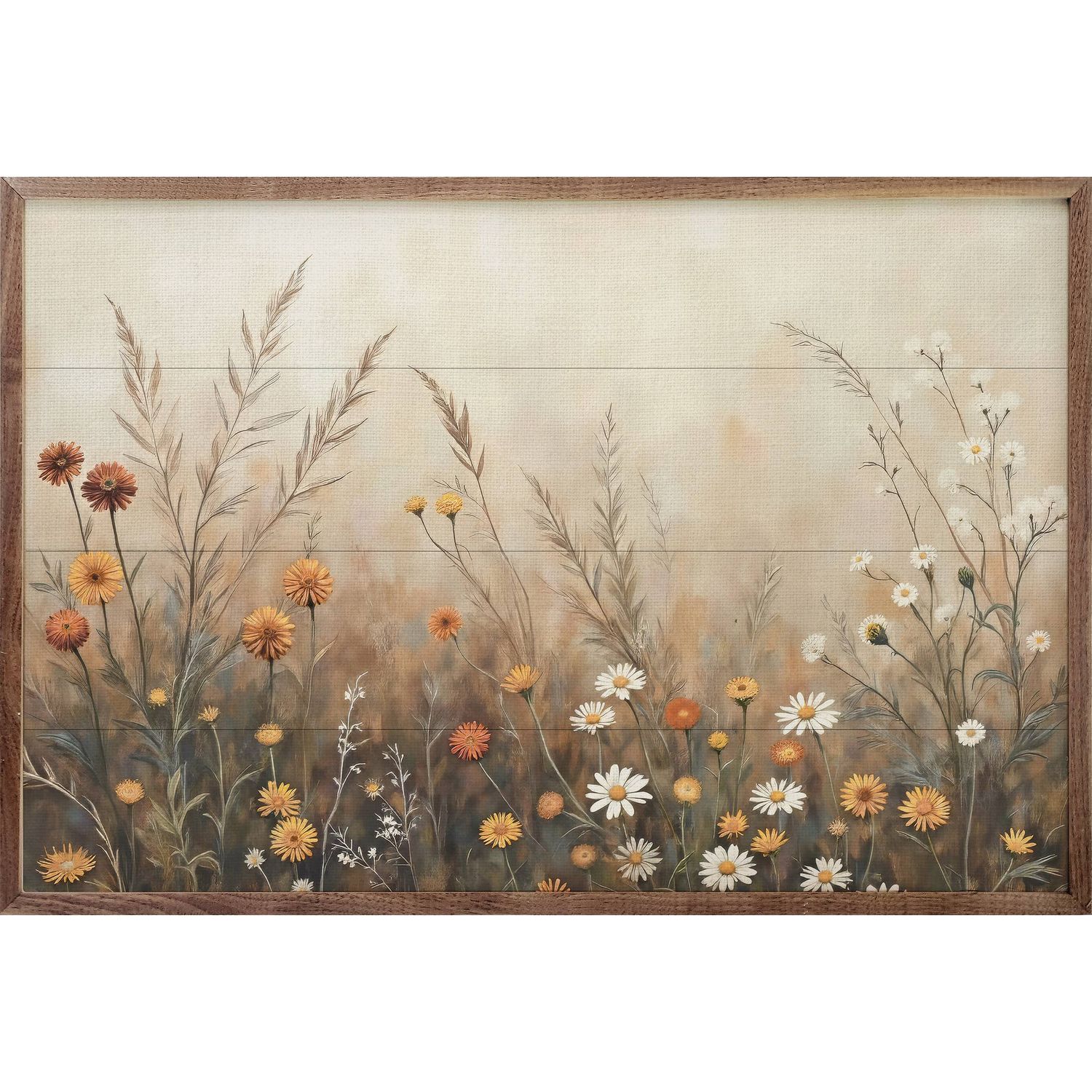 Fall Field With Mums And Daisies, Size: 36x24