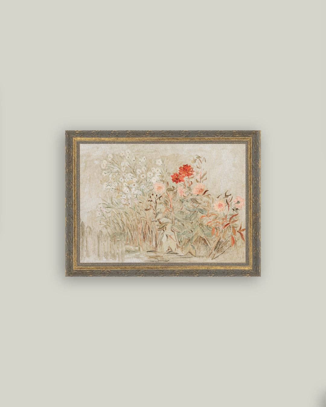 Small Garden Framed Antique Art