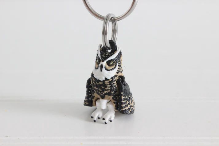 Great Horned Owl Keychain