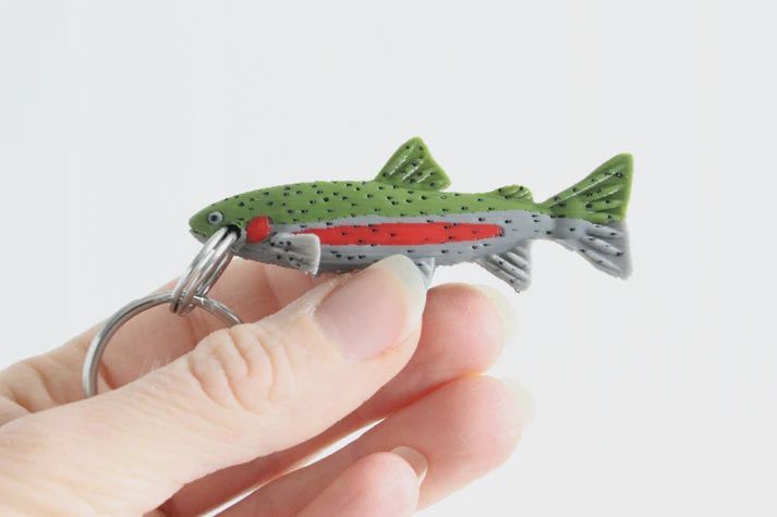 Rainbow Trout Keychain