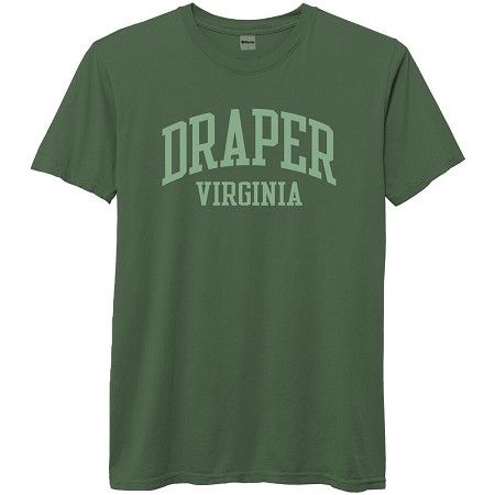 Draper VA Tee Crew Neck, Color: Dark Spruce, Size: Small