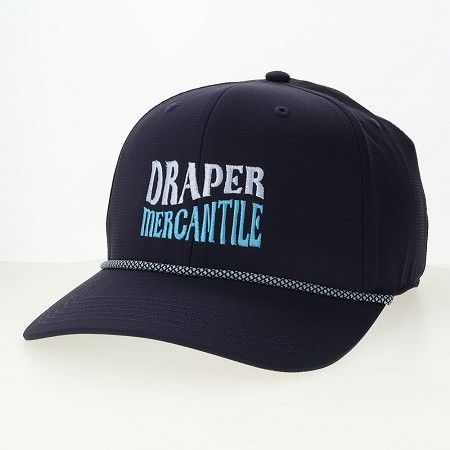 Draper Mercantile Rope Ripper Hat, Color: Navy/Crystal Blue